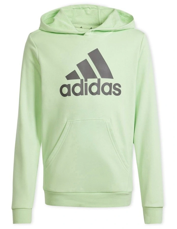 Essentials Big Logo Cotton Hoodie in Semi Green Spark