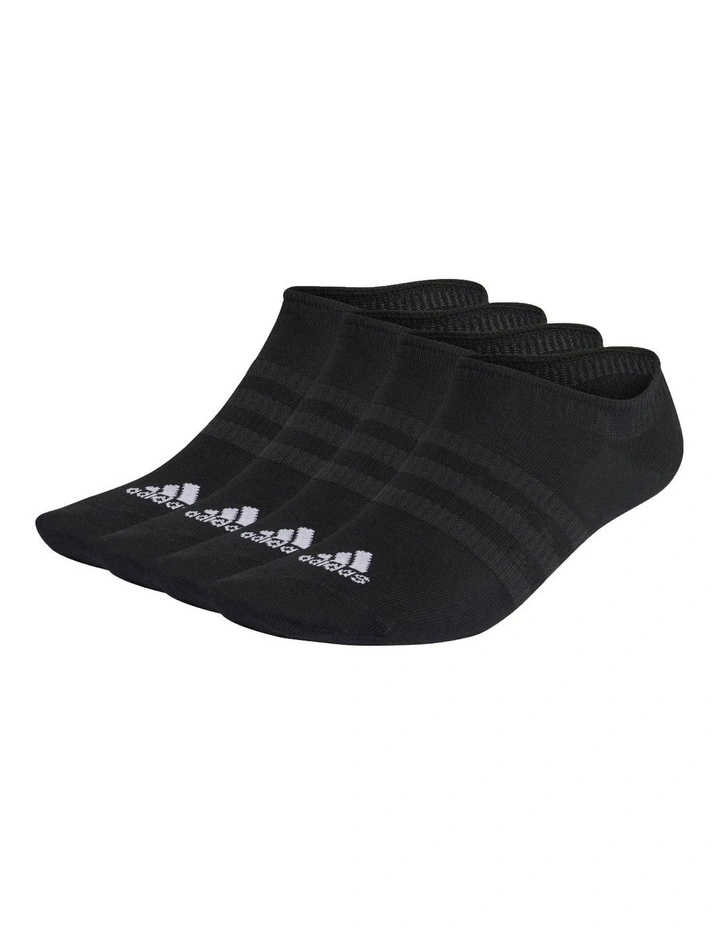 Thin and Light No-Show Socks 3 Pack in Black/White