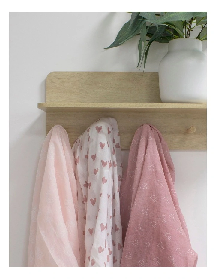 Nordic Muslin Wraps 3 Pack in Pink