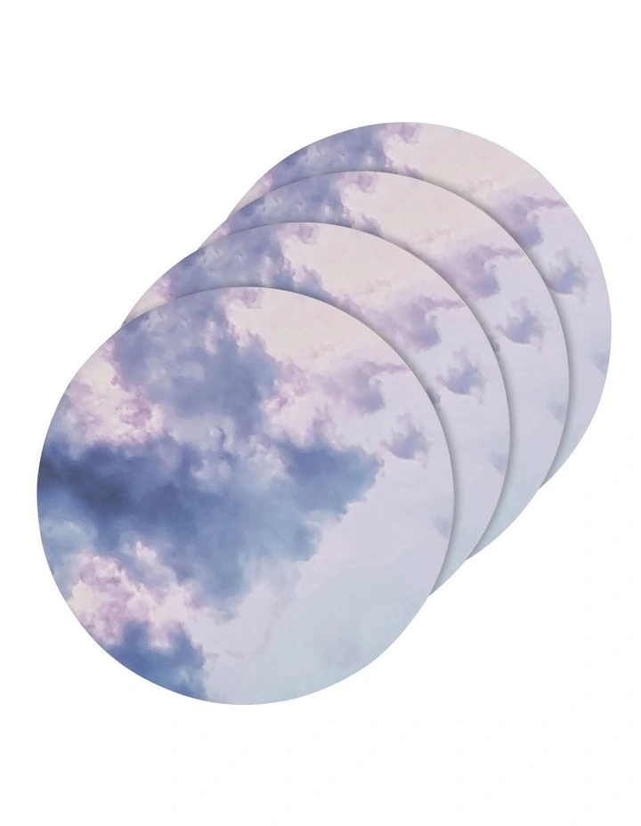 Round Cloud Hardboard Placement 4 Pack in Multi