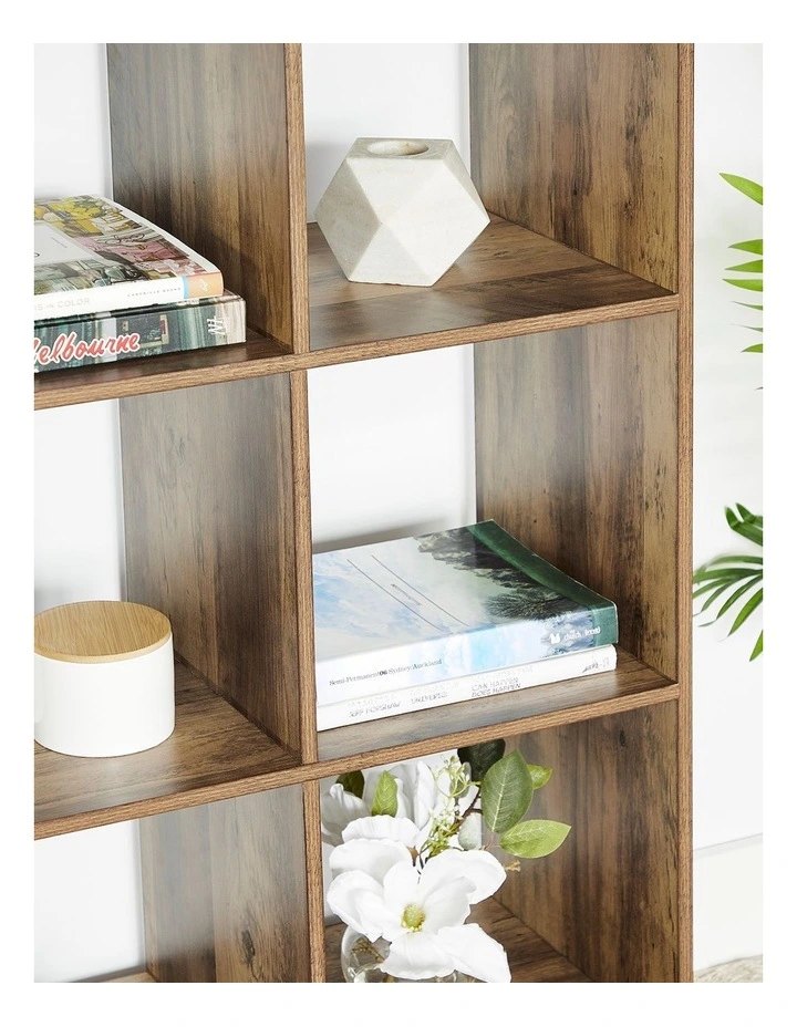 Cuba Medium Bookshelf 90cm in Walnut Black