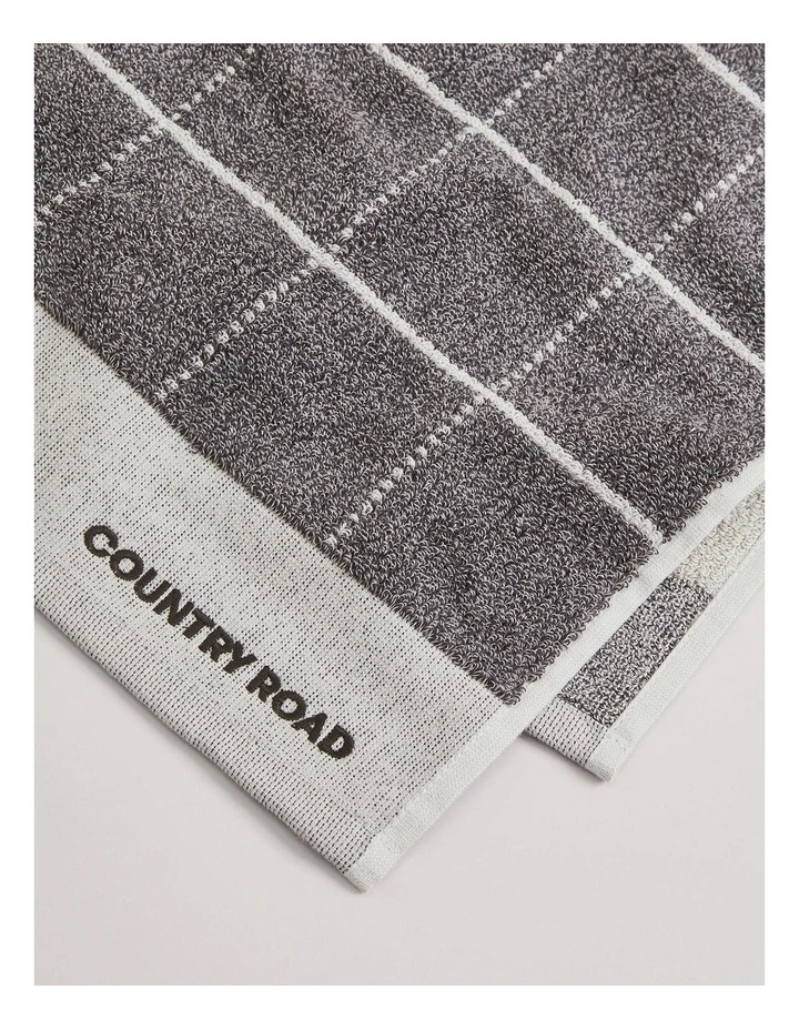 Kiko Australian Cotton Hand Towel in Charcoal Marle