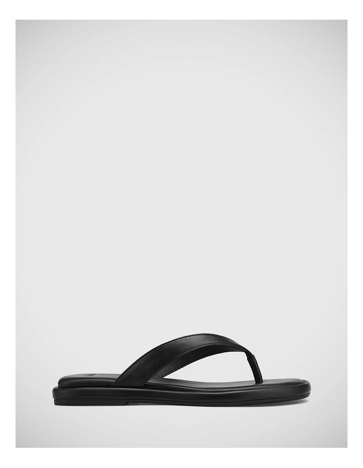 Dacia Leather Thong in Black