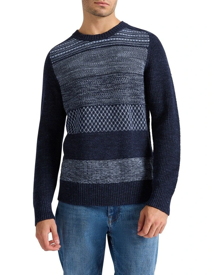 Got The Look Wool Blend Knit in Blue Multi
