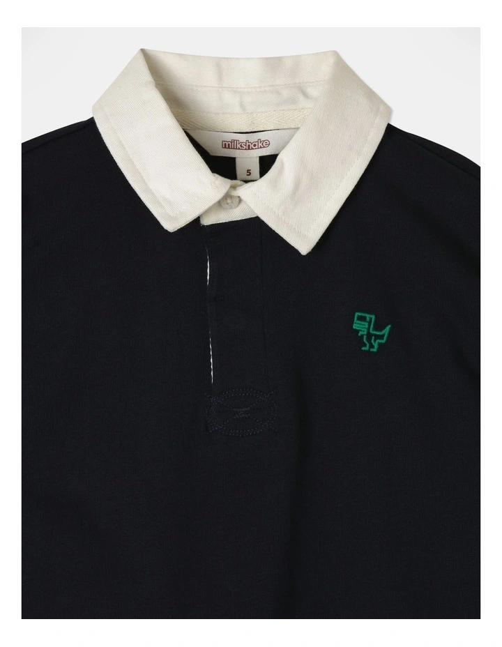 Long Sleeve Rugby Shirt in Navy