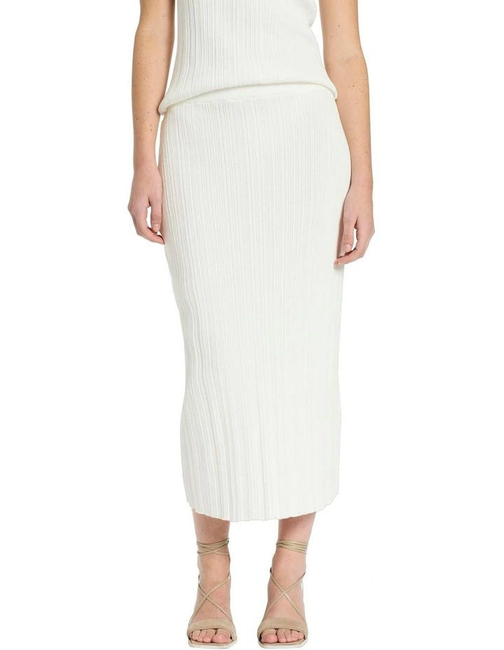 Callice Knit Skirt in Ivory