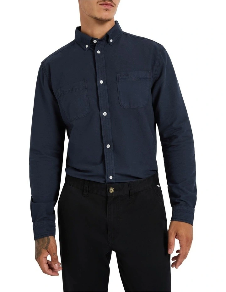 Luke Oxford Shirt in Navy