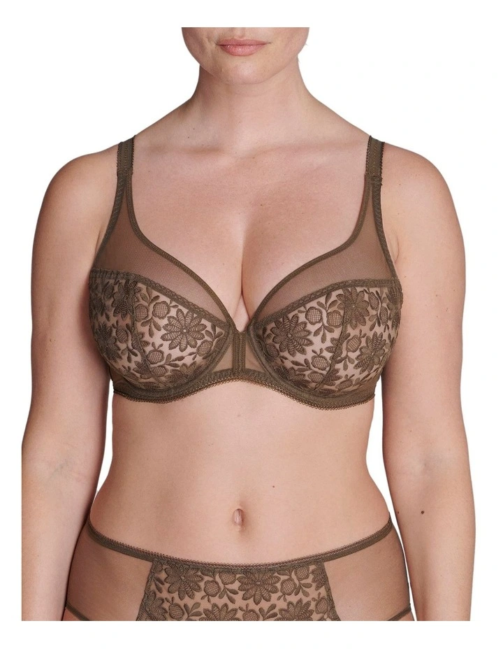 Amazone Full Cup Plunge Bra in Green