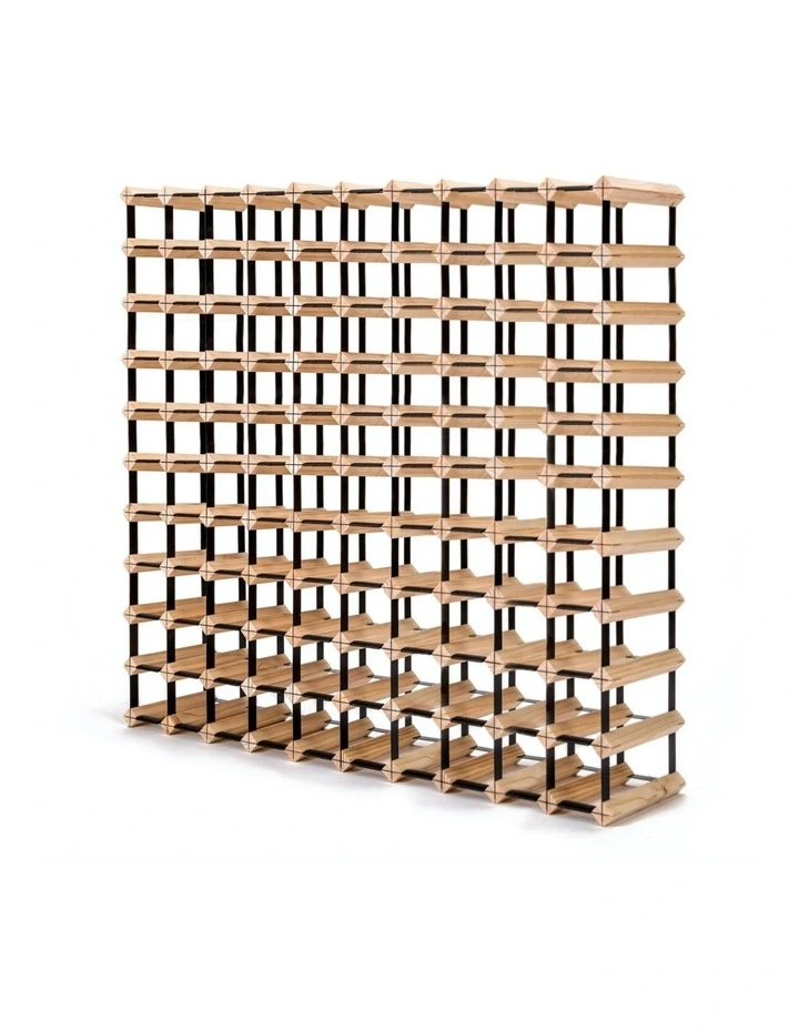 Timber Wine Rack 110 Bottle Storage Cellar Organiser in Brown