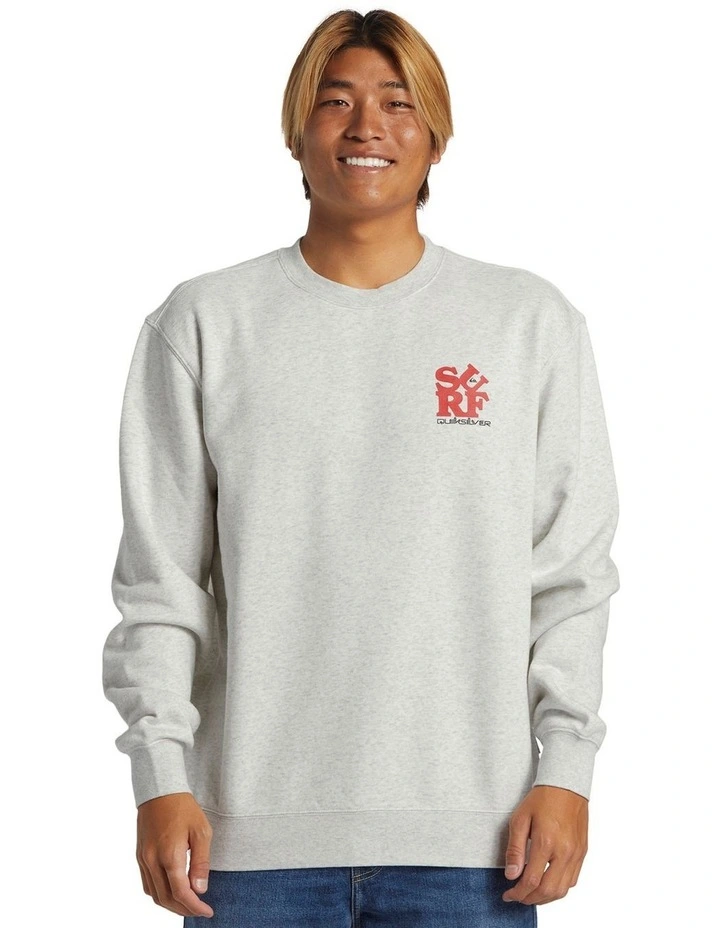 Graphic Mix Sweatshirt in White Marble