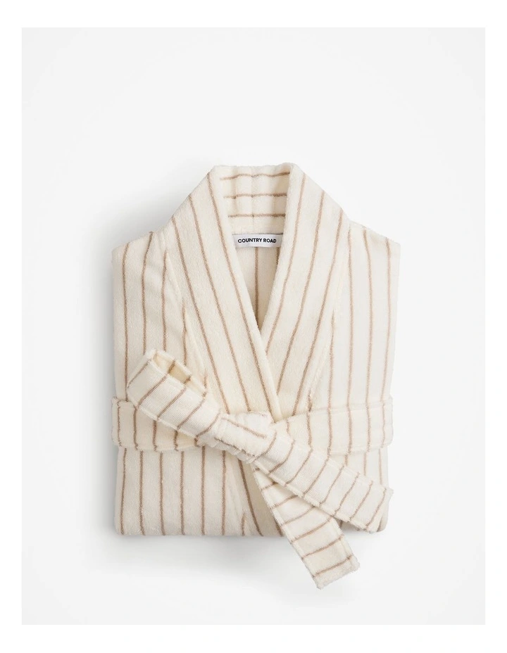 Farrah Australian Cotton Robe in Ecru