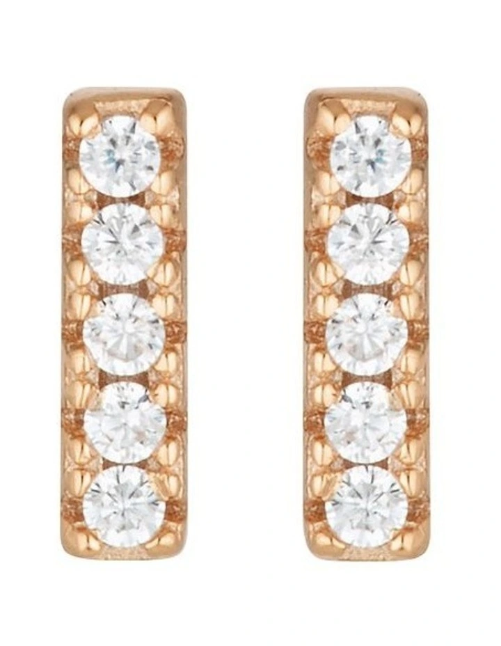 Alina Rose Gold Stud Earrings
