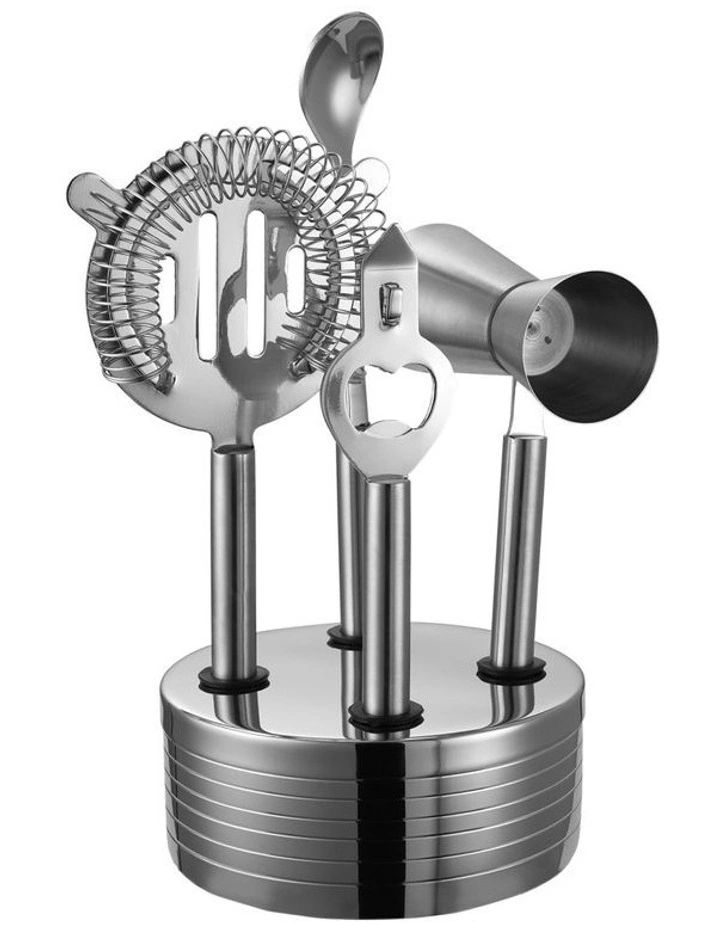 Cocktail and Co Sterling Set 5 Piece Gift Boxed in Stainless Steel