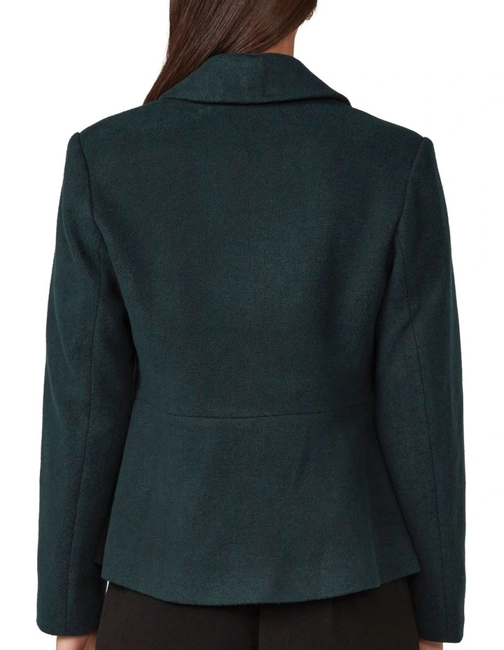 Cropped Floater Jacket in Green