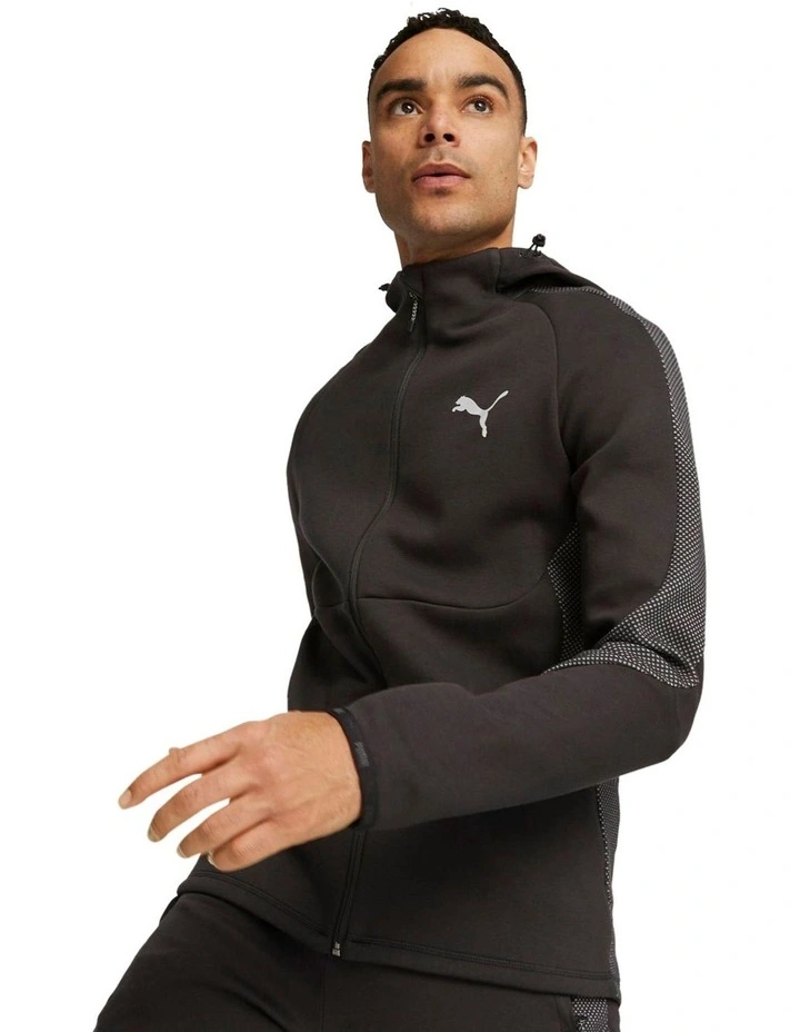 Evostripe Full-Zip Hoodie in Black