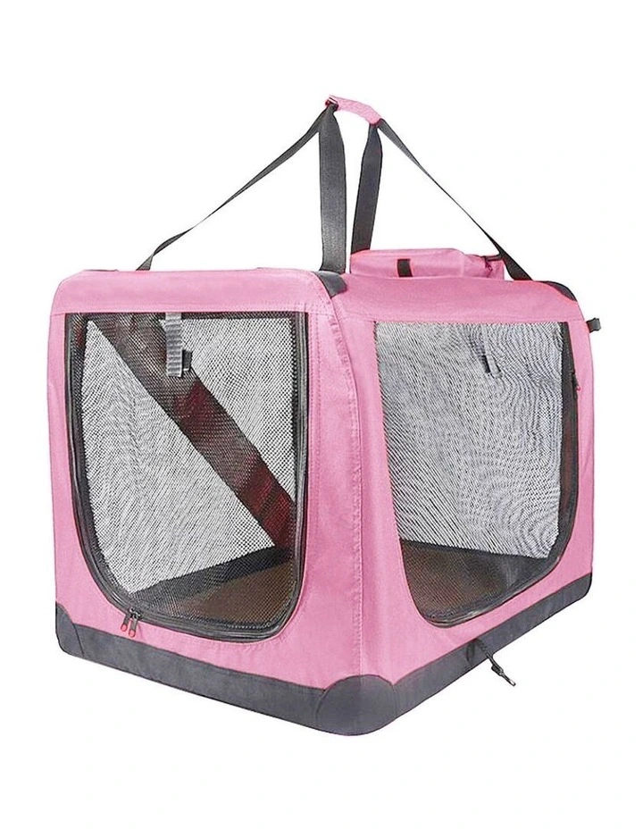 Lightweight Portable Pet Carrier with Removable Cover XL in Pink