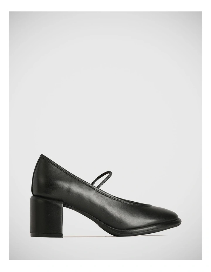 Darcella Leather Mary Jane in Black