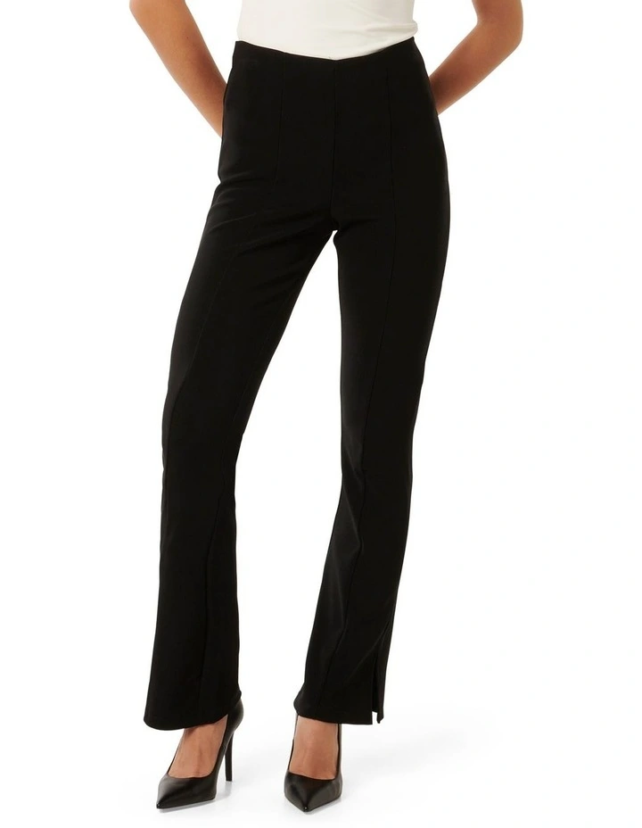 Lena Ottoman Flared Leggings in Black