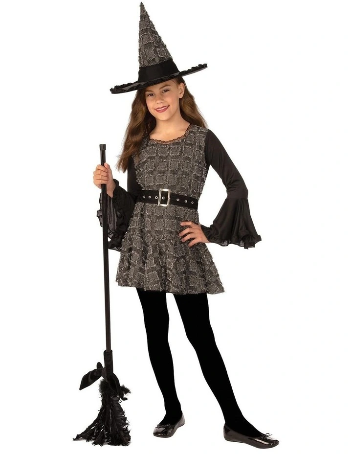 Patchwork Witch Costume in Grey/Black