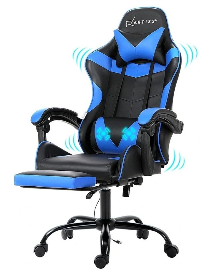 Gaming Massage Office Chair in Blue