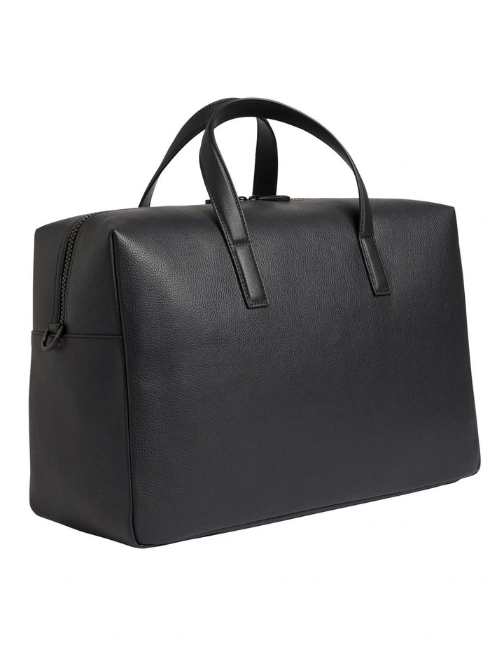 CK Faux Leather Weekender Bag in Black