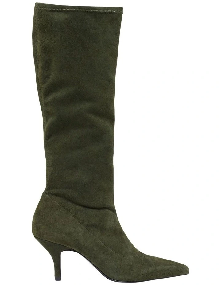 Rosa Stiletto Stretch Boot in Olive