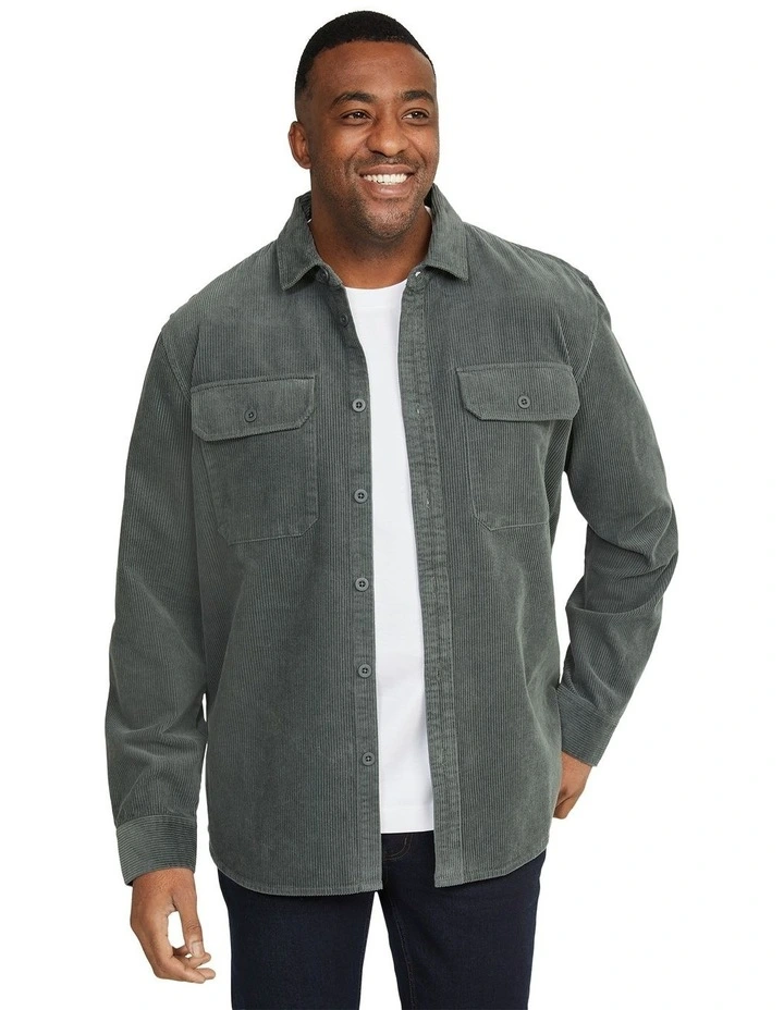 Stan Cord Overshirt in Sage