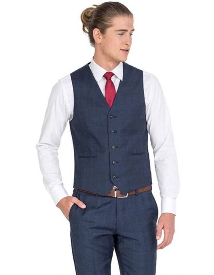 Check Lounge Vest in Blue