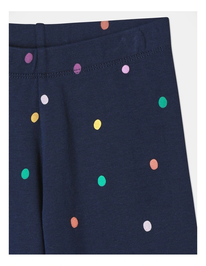 Rainbow Dot Legging in Navy