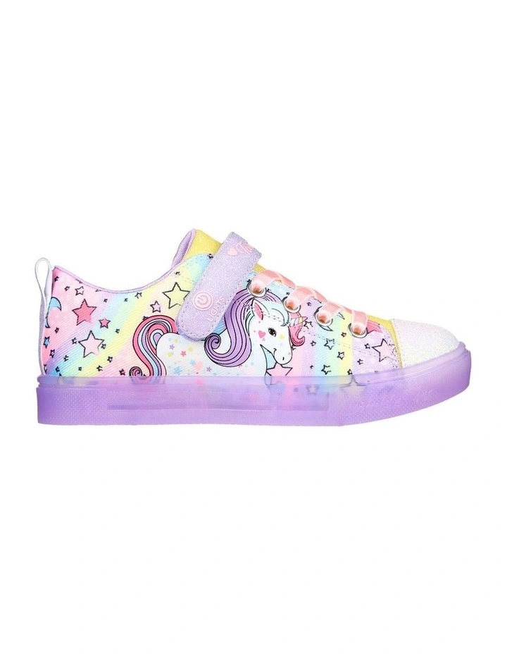 Twinkle Toes Sparkle Unicorn Burst Youth Sneakers in Lavender