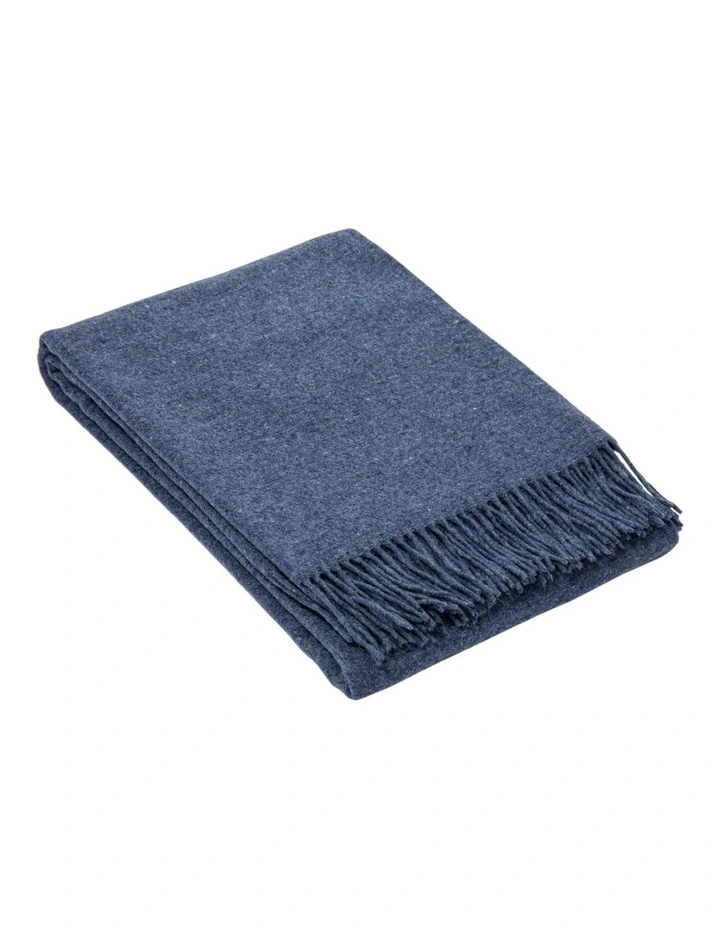 Oxford Throw Blanket in Navy