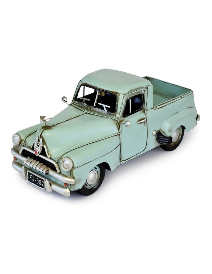 Vintage FJ Ute Metal Ornament 30cm in Blue