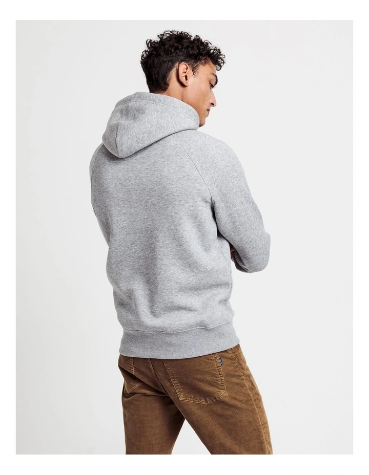 Shield Sweat Hoodie in Grey Marle