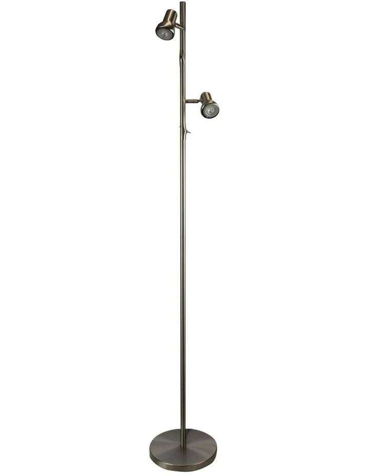 DAXAM LED Twin Adjustable Antique Brass Floor Lamp
