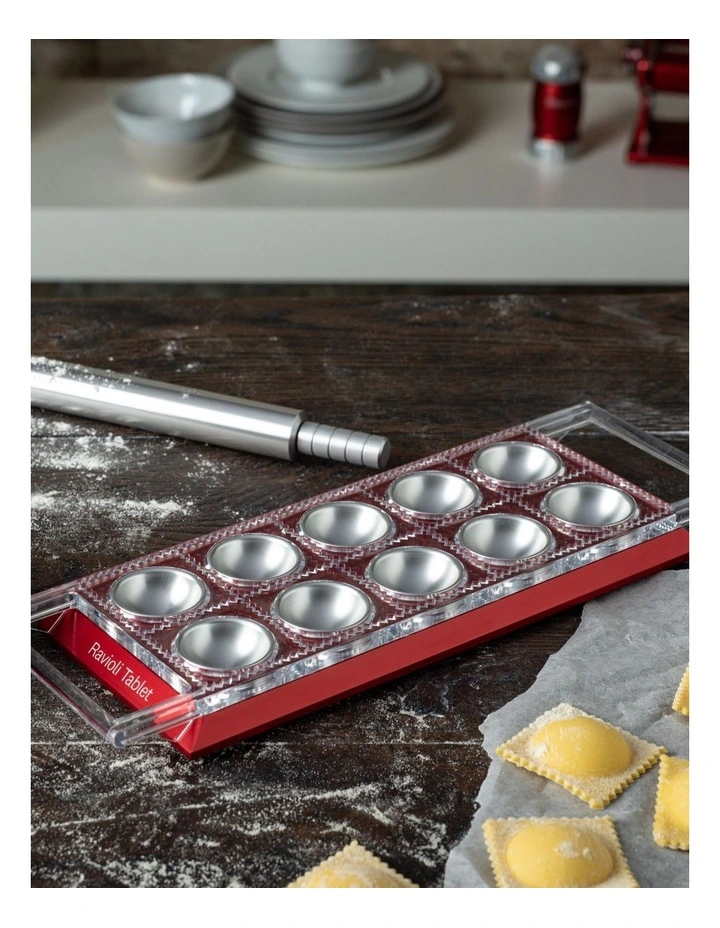 Ravioli Tablet with Rolling Pin Red