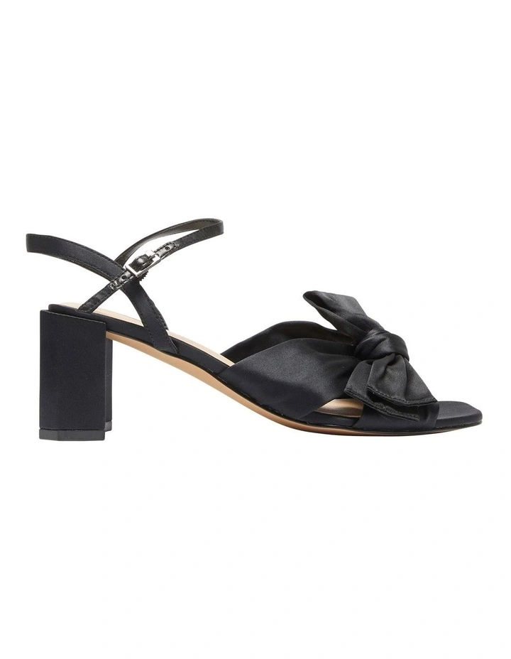 Aurora Sandals in Black Satin