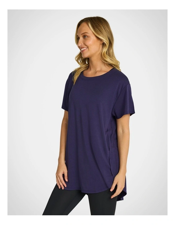 Longline Tee in Blackberry