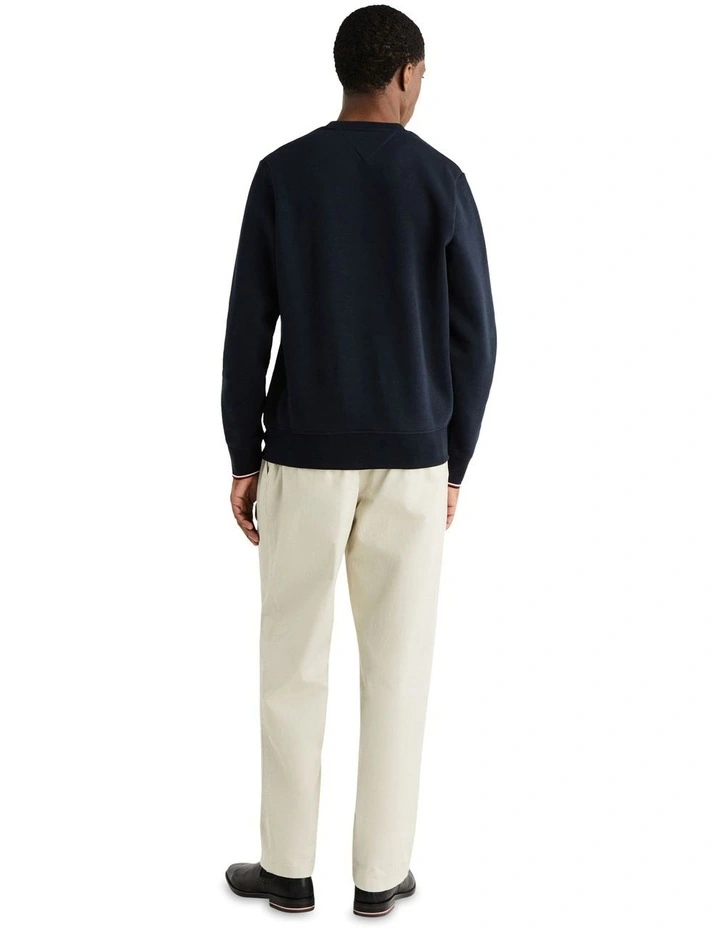 Tommy Logo Tipped Sweatshirt in Blue