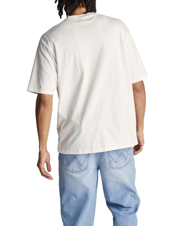 Snake Slacker Tee in Vintage White