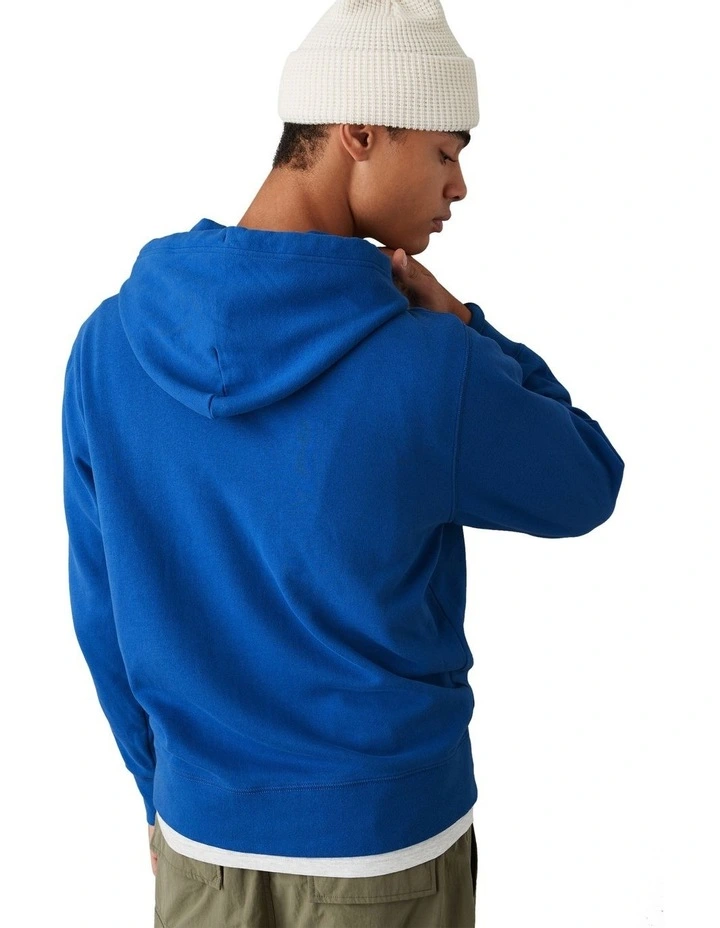 Super Soft Graphic Hoodie in Blue