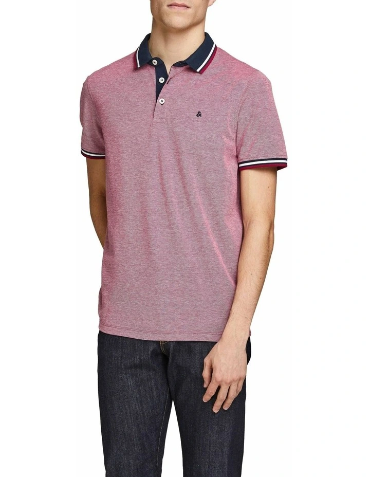 Paulos Short Sleeve Polo Shirt in Rio Red