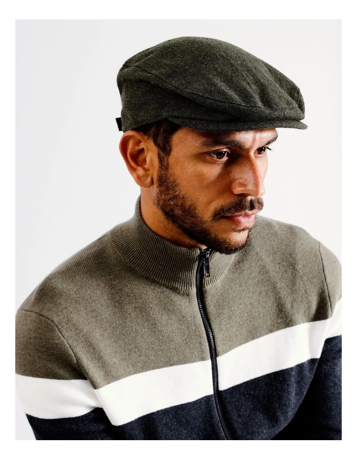 Driving Cap in Khaki