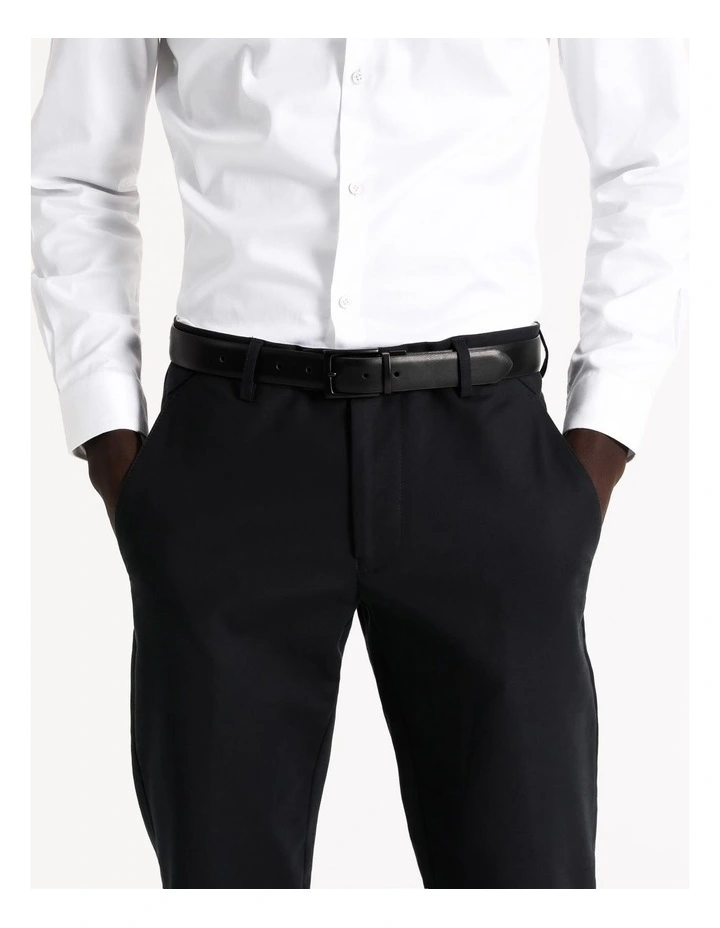 Pin Buckle Reversible Belt 32mm in Black/Navy