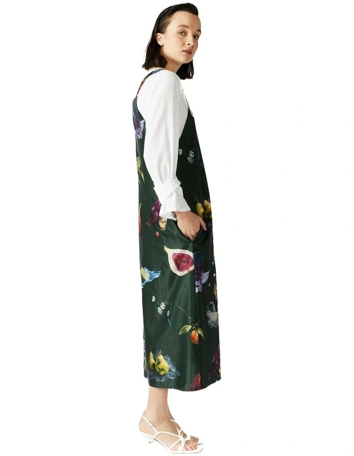 Picnic Print Pinafore Dress in Multi