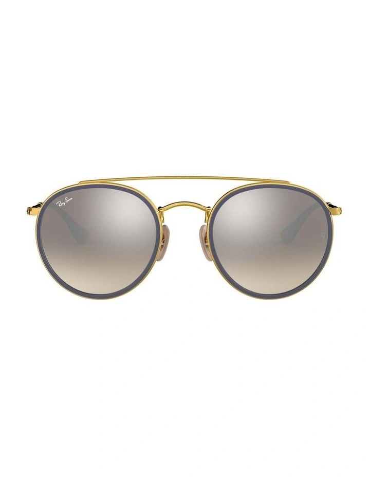 Round Double Bridge Gold RB3647N Sunglasses