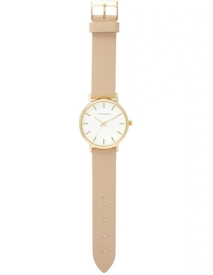 Classic Watch in Gold/White/Stone