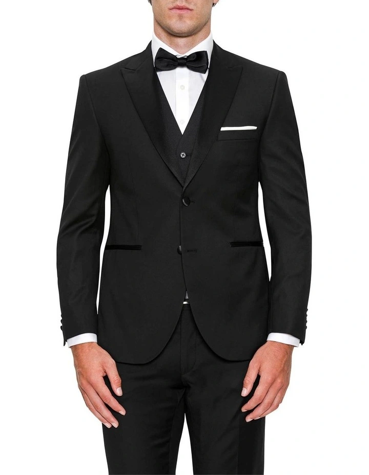 Modern Fit Atlas Black Peak Lapel Dinner Jacket FYF001