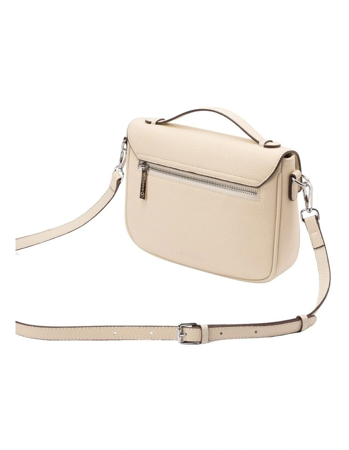 Teagan Leather Crossbody Bag in Cream