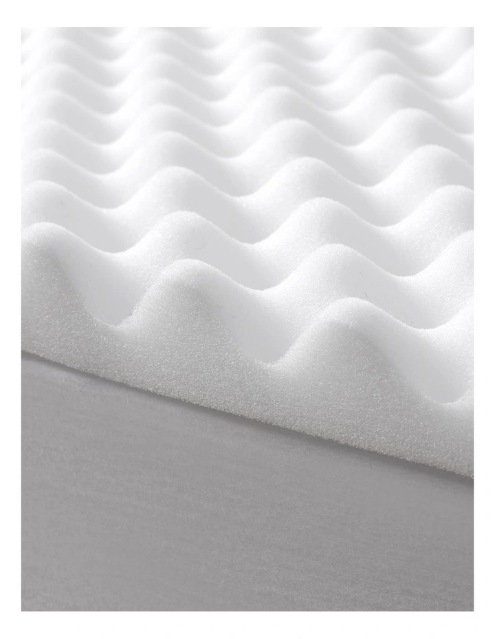 Egg Crate Convoluted Foam Underlay in White