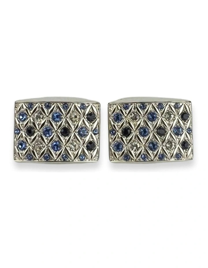 Luce Rectangle Cufflink in Blue
